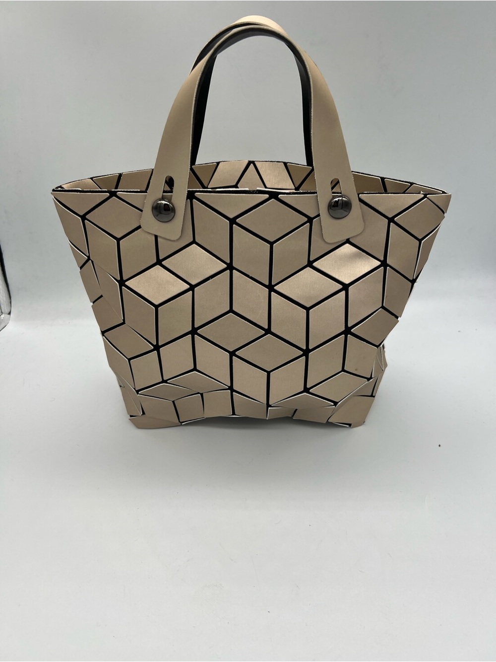 Patrizia Luca Geometric Cube Pattern small Tote Bag - Picture 4 of 5